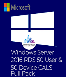 Windows Server 2016 RDS 50 Users & 50 Devices CALS Full Pack